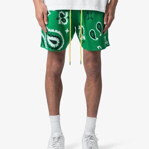mnml Paisley Knit Shorts - Green Size XLGreen / XL